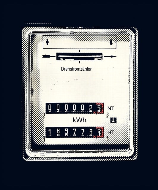Zählerschrank und Unterverteilung für den Anschluss elektrischer Anwendungen im Haus 3 analoger Stromzähler, Drehstromzähler im Zählerschrank