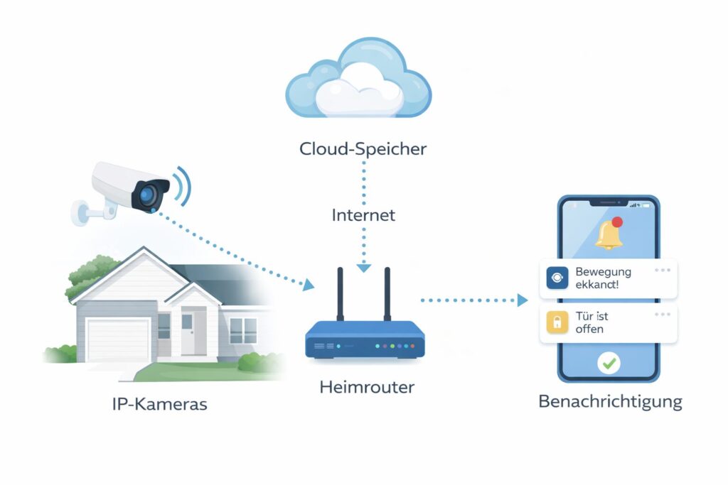 Cloud Speicherung bei Überwachungskameras und Video Türklingeln