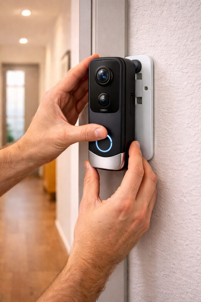 Türsprechanlage ohne Bohren montieren (Mietwohnung) — sichere Methoden 6 Installation einer Türsprechanlage ohne Bohren an einer Wohnungstür