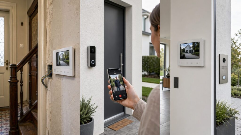 Altbau Nachrüstung und Neubau Planung bei Türsprechanlagen im Einfamilienhaus