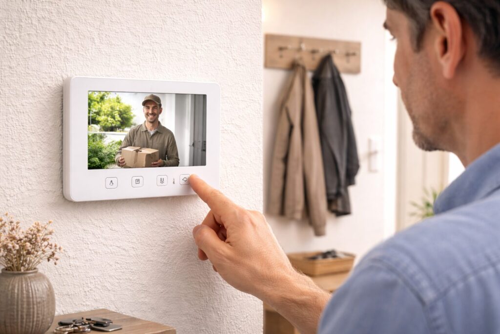 Innenmonitor einer Videosprechanlage im Alltag nutzen