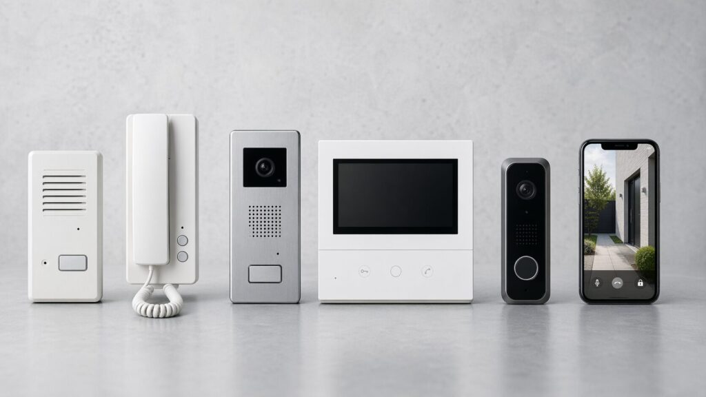 Vergleich von Audio Türsprechanlage, Videosprechanlage und Video Türklingel für ein Einfamilienhaus