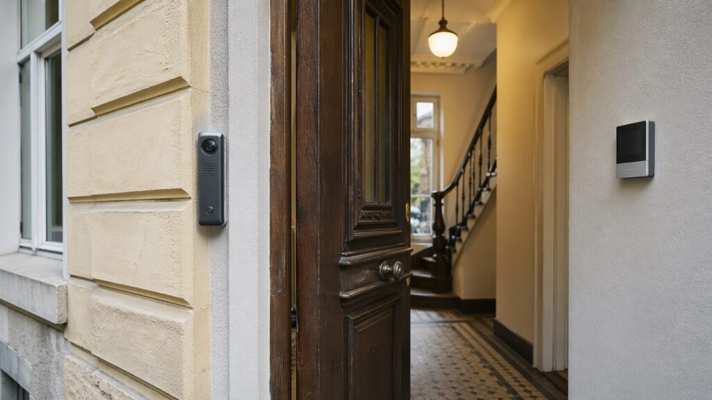 Nachgerüstete Türkommunikation im Altbau mit einfacher Installation