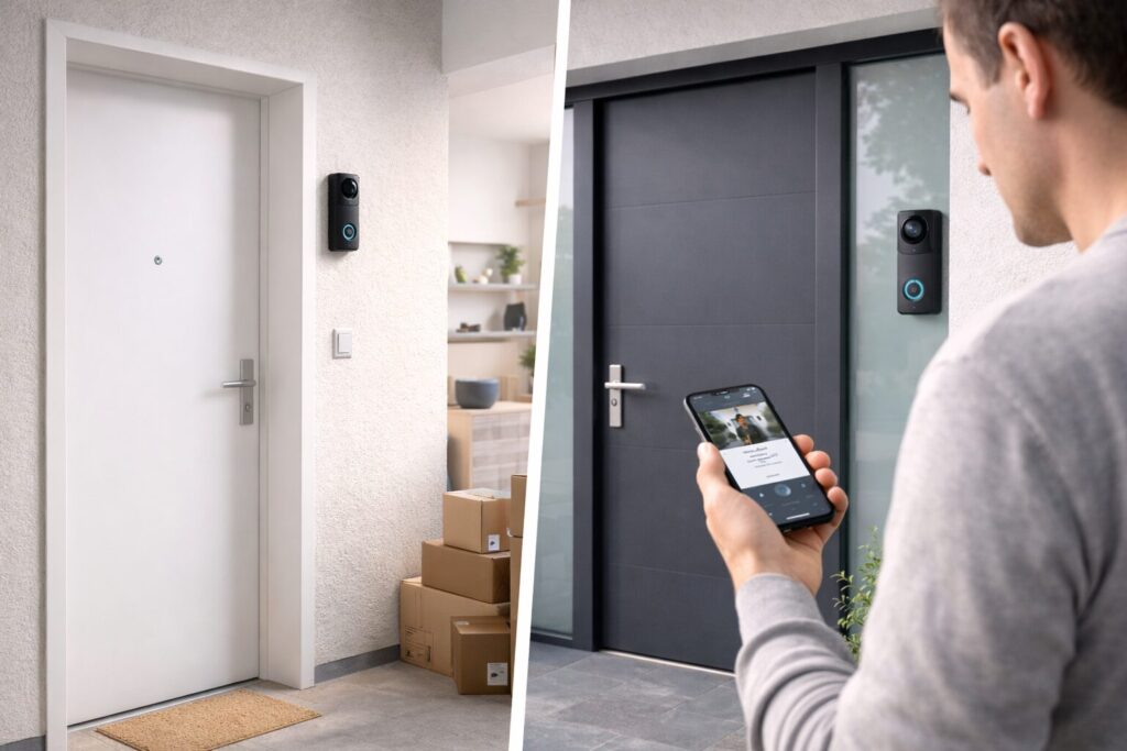 Türklingel mit Kamera passend zu Mietwohnung, Haus und Smart-Home-Wohnsituation