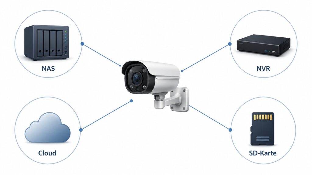 Vergleich von NAS, NVR, Cloud und SD-Karte für Videoüberwachung